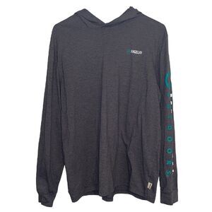 Men’s Magellan outdoors gray classic fit long sleeve shirt with a hood casual